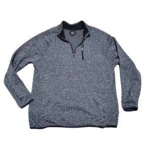 Lee Mens Premium Fabric Performance Mock Neck Quarter Zip Sweater Color Grey 2XL